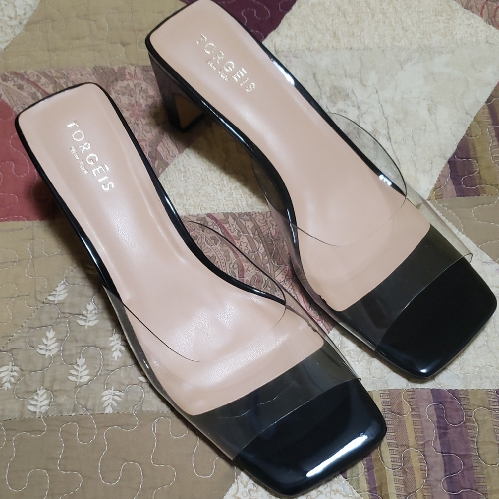 Torgēis NY Clear Vamp Heels 10